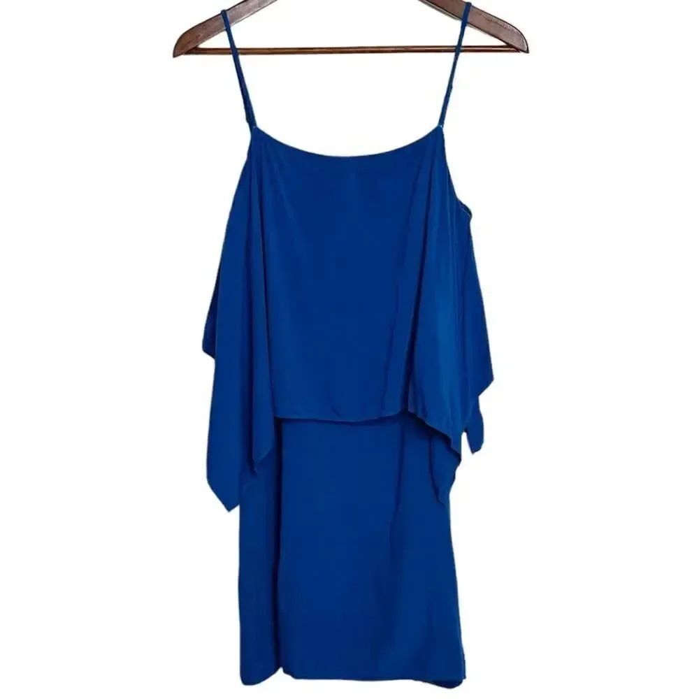 Anthropologie Splendid Overlapping Mini Dress Dark Blue Size Small